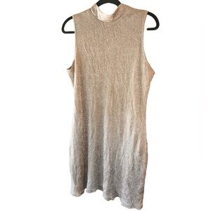 Gold Sleeveless Shimmer Mini Dress